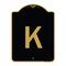 Signmission Designer Series Sign-Sign W/ Letter K, Black & Gold Aluminum Sign, 18" x 24", BG-1824-22944 A-DES-BG-1824-22944 - alternate 1